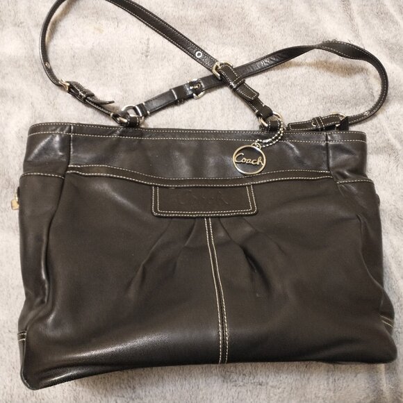 COACH SOHO PLEATED GALLERY LARGE TOTE PURSE - F14673 - Picture 1 of 5